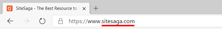 Domain Name Example (www.sitesaga.com)