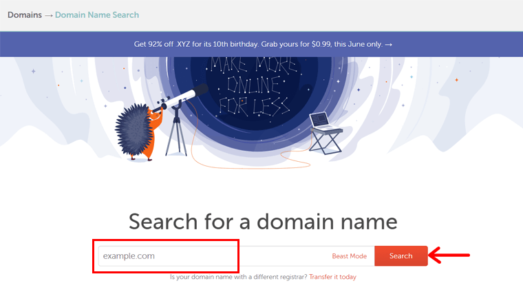 Search for Available Domain 