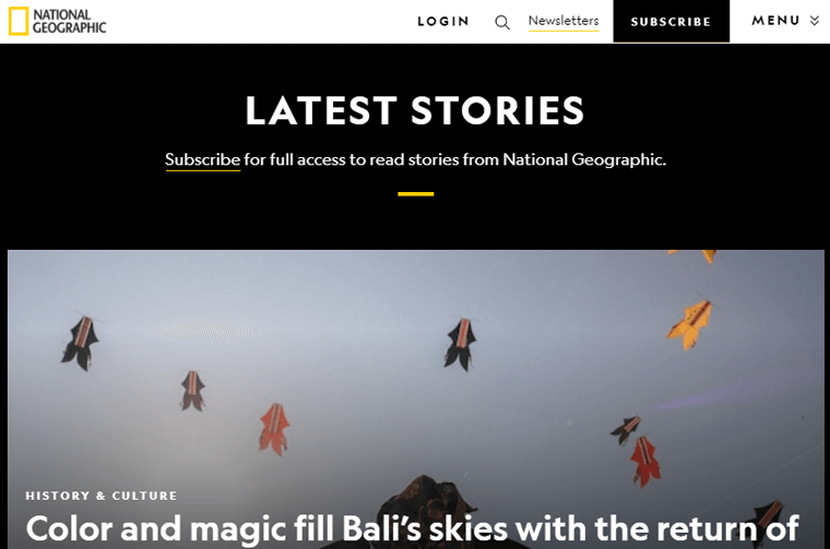 National Geographic Online Magazine for Travel and cultural Discoveries
