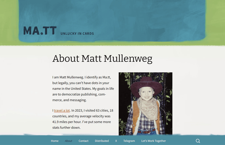 About Matt Mullenweg Page