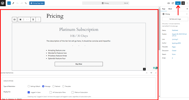 Make Required Changes If Needed & Click on Save