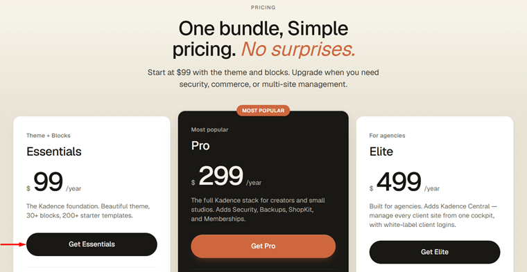 Get a Kadence Bundle Plan