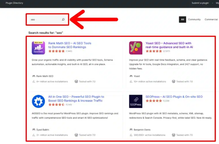 Search Results for 'SEO' on WordPress Plugin Directory