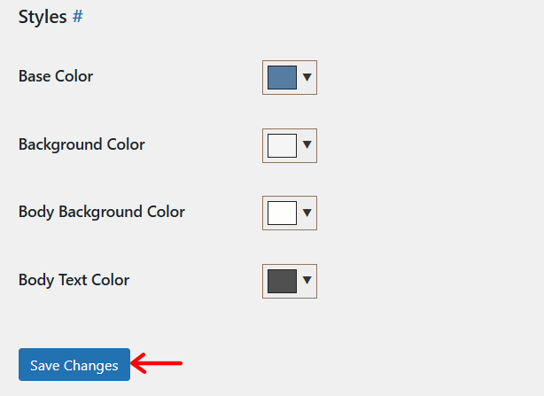 Save the Settings