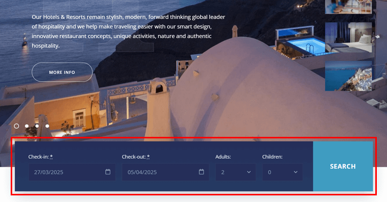 Guests Search for Availability on Site