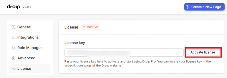Activate the License