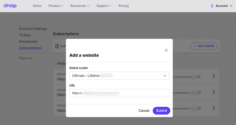 Add a Site