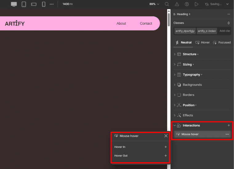Add Interaction and Animation