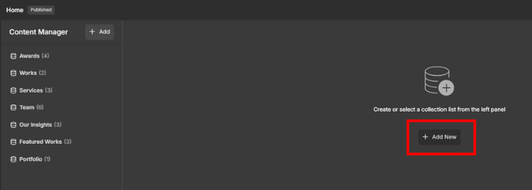 Add New Content