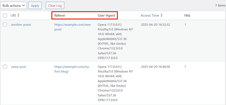Advanced List of 404 Errors