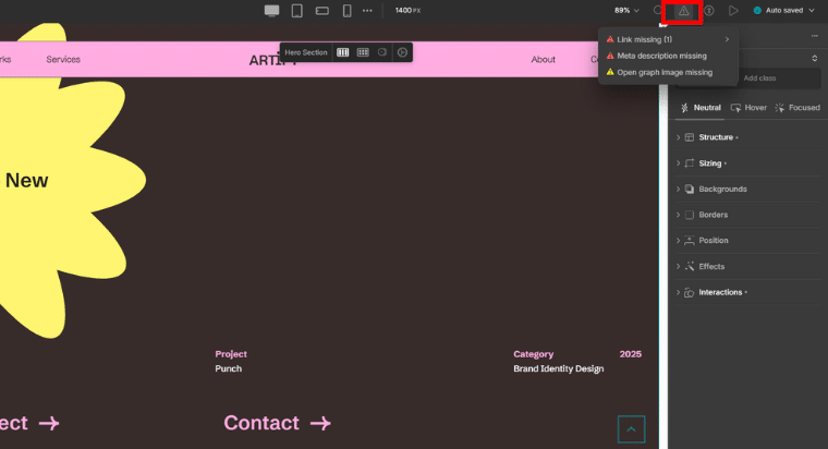 Audit Option in Droip Editor