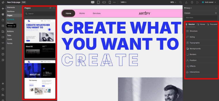 Choose a Page and Customize