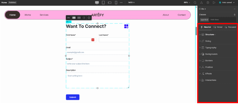 Customize Form