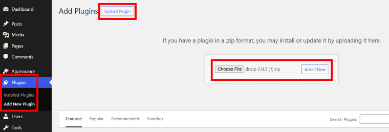 Install and Activate Droip