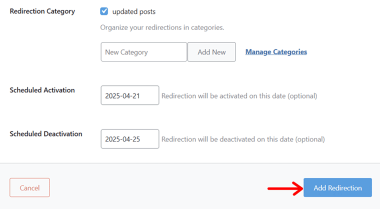 More of Redirection Addition
