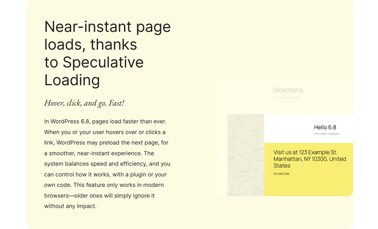Speculative Loading of WordPress 6.8 Features