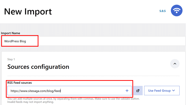 Add New Import