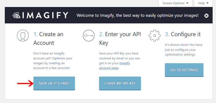 Create an Imagify Account