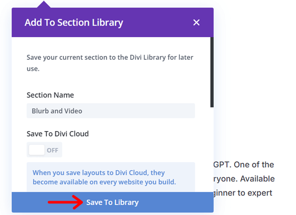 Create a New Section Layout