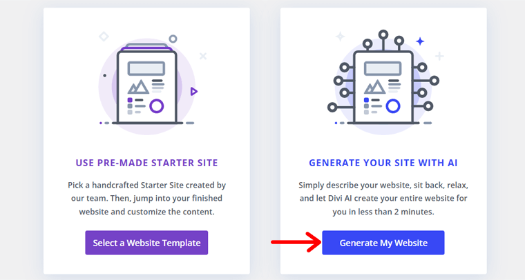 Generate AI Website by Divi
