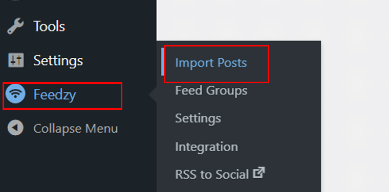 Go to Import Posts