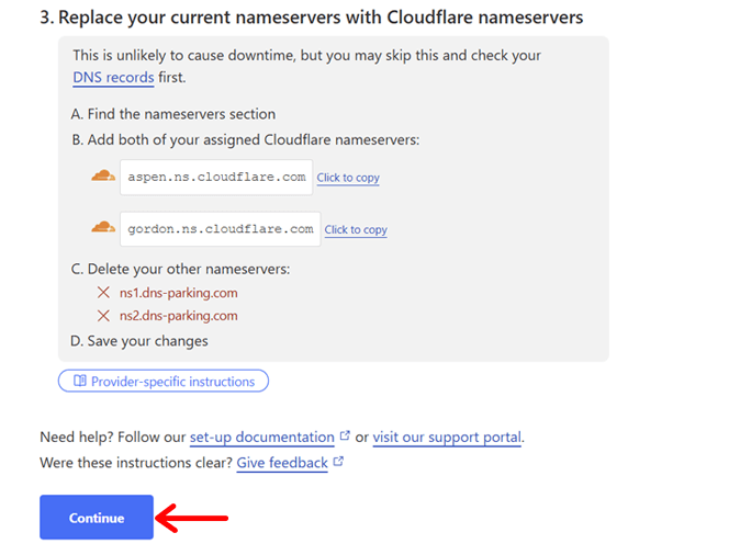 New Nameservers for Cloudflare Connection