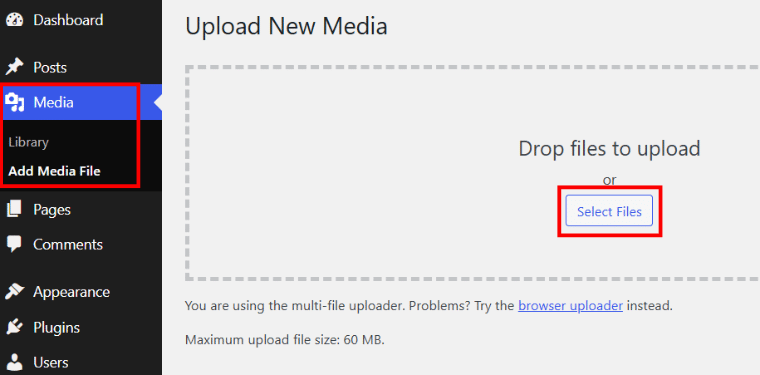 Upload Images to WordPress Media Library