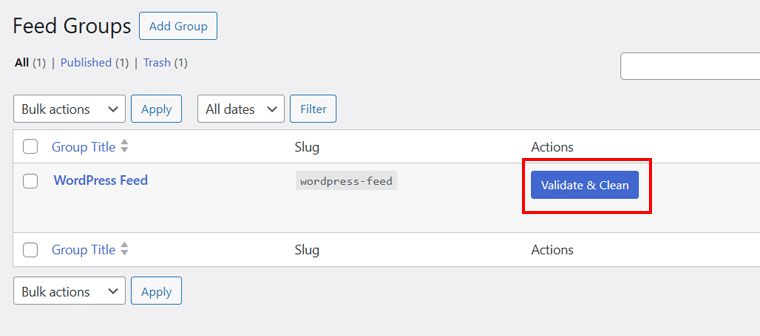 Validate and Clean RSS Feeds