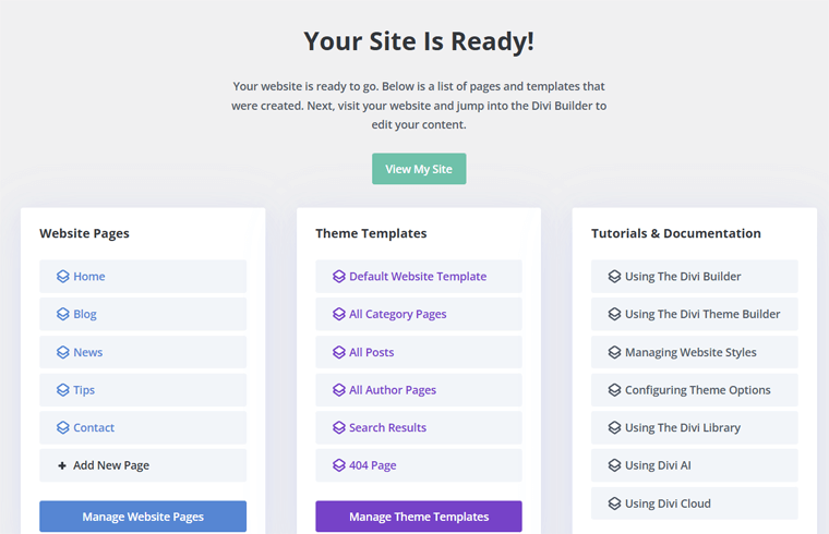 Website Created by Divi AI