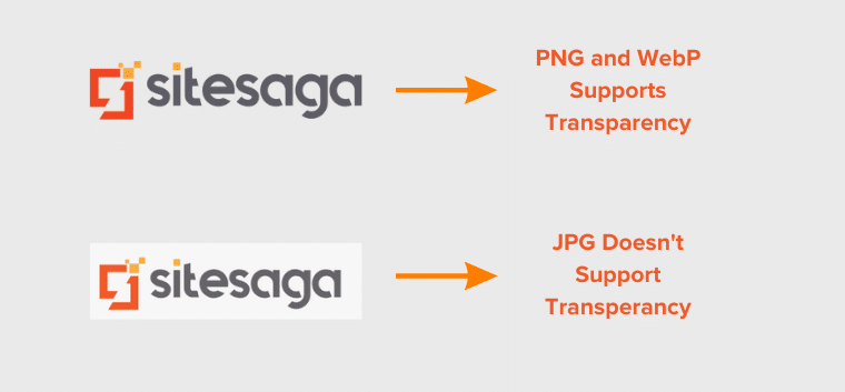 Transparency Support JPG vs PNG vs WebP