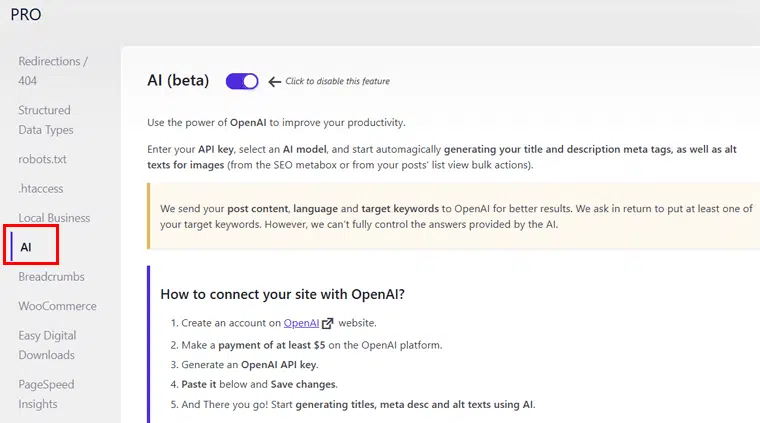 SEOPress OpenAI