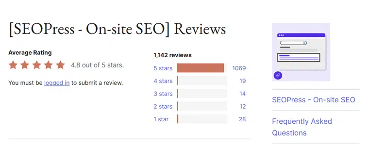 SEOPress Reviews and Ratings