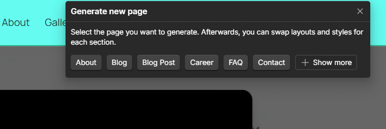 Choose a New Page