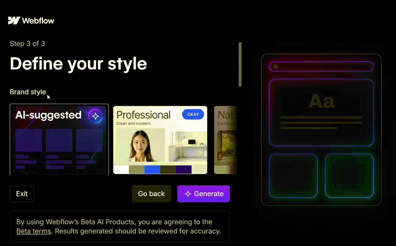 Choose the Brand Style