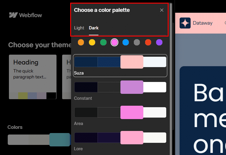 Choose Color Palette