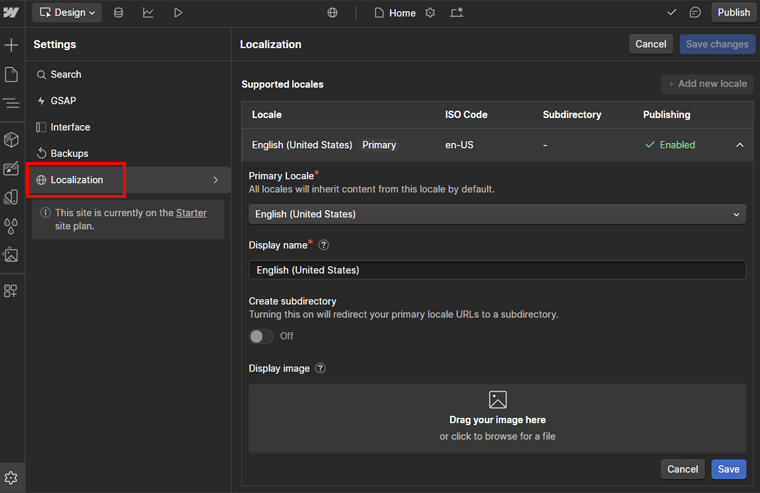 Localization in Webflow
