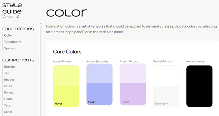 Style Guide Example