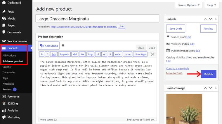 Publish New Product to WooCommerce