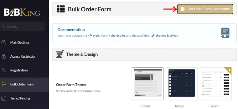 Bulk Order Shortcode