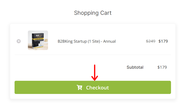 Checkout with the B2BKing Plugin
