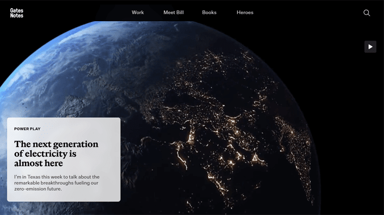 GatesNotes Personal Blog Website