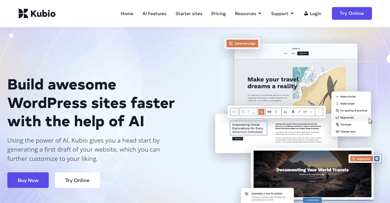 KubioBuilder Website