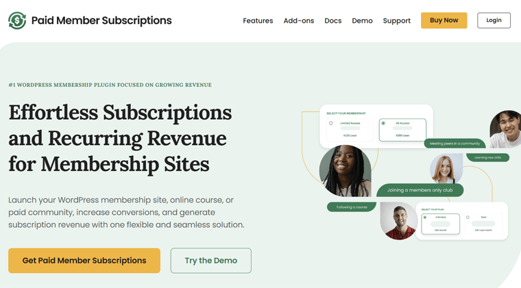 Paid Membership Subscriptions