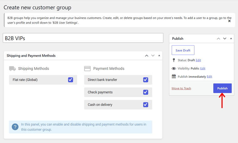 Publish a New Group