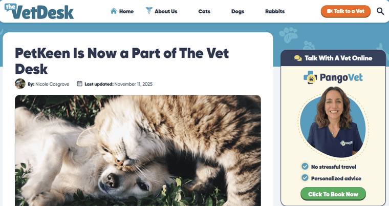 TheVetDesk Blog Example Type of Pet Blog