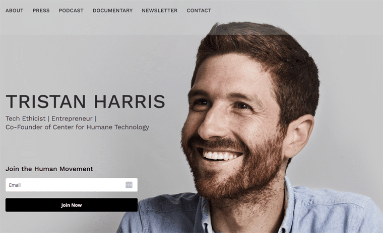 Tristan Harris Website Best Personal Blog Websites