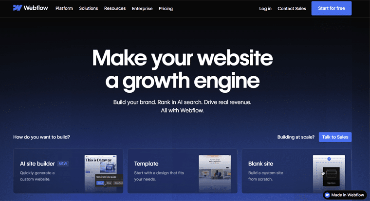 Webflow AI Site Builder