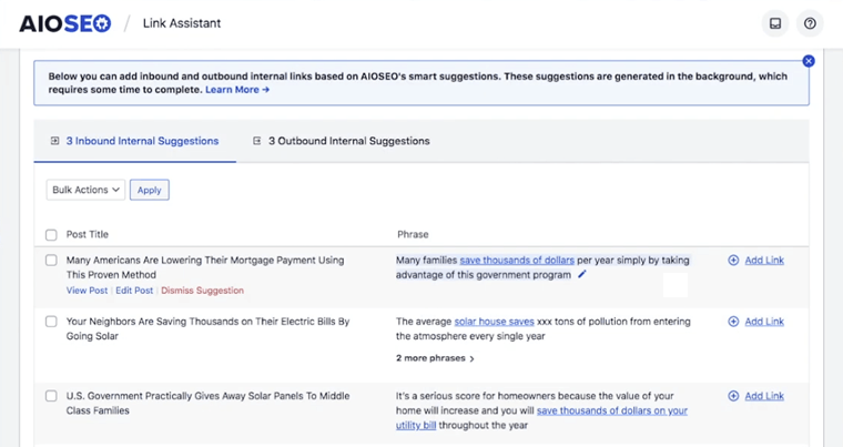 Link Assistant AIOSEO