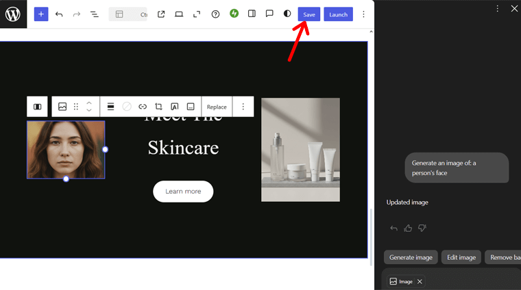 Change Image in WordPress.com AI