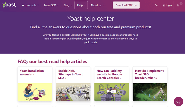 Help Center of Yoast SEO